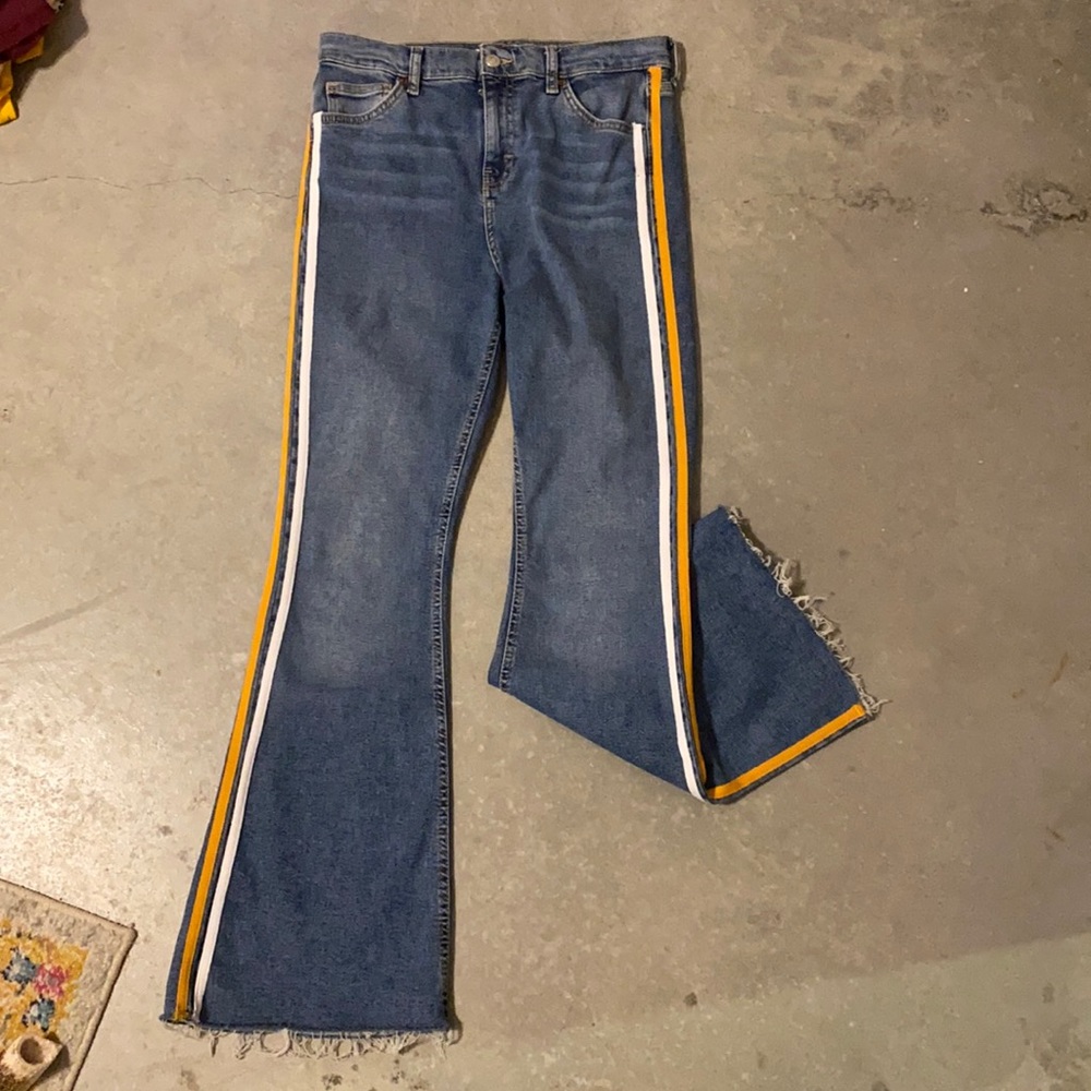 Topshop moto Jamie flare jeans